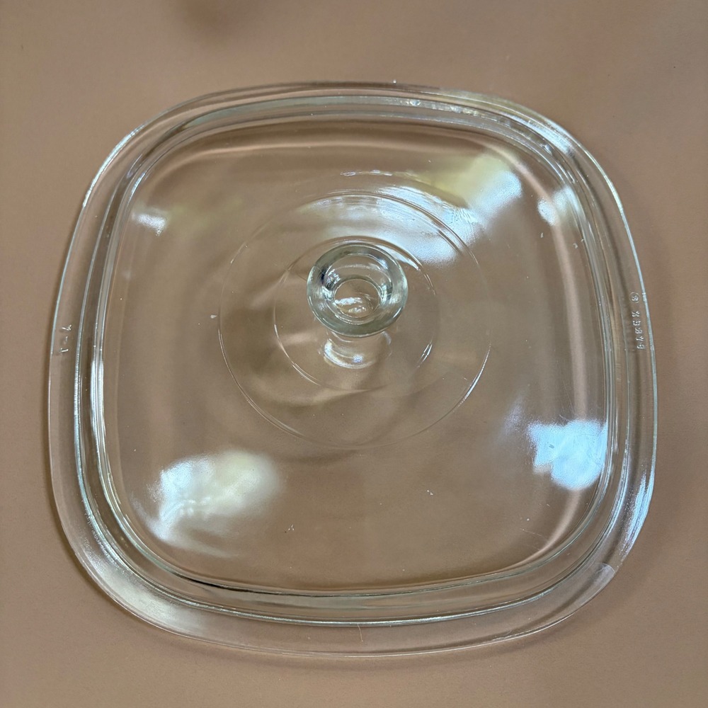 Pyrex A 7 Clear Glass Square Casserole Replacement Lid Vintage